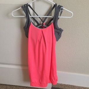 Lululemon pink tank top with built in top